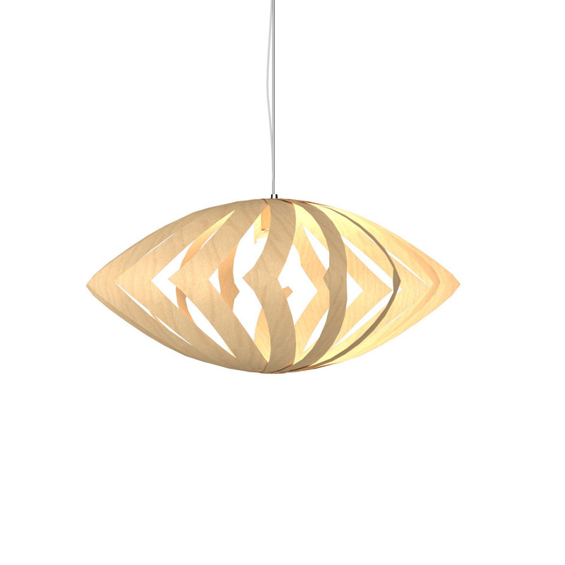 Versátil 1 - Light Pendant, 13.65" H x 26.52" W x 26.52" D, Maple