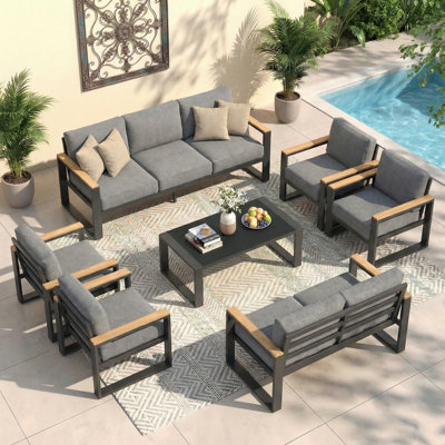 Ensemble de mobilier d'extérieur 9 personnes