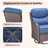 Outdoor Patio Sofa Set With High-Back Design 6 " Thickened Cushions, Sofa Footstool, Patio Set, All-Weather Wicker Patio Furniture Set, Suitable For Balconies And Patios-2059718998-2059719003-2059718996