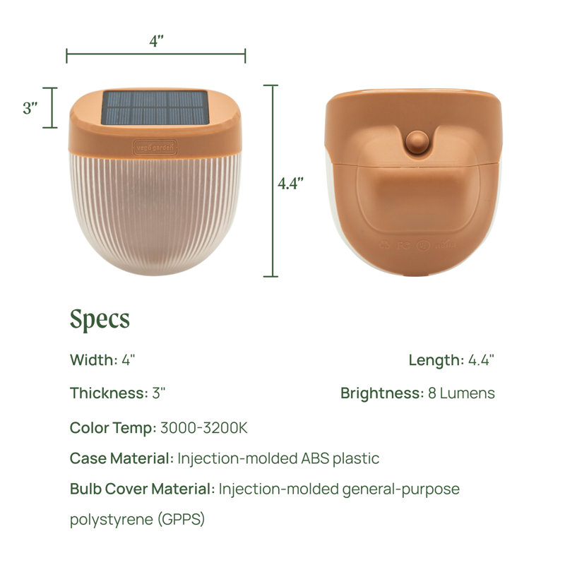 Terra Cotta Solar Powered LED Garden Light Set, 2 Pack