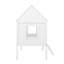 Lit mezzanine simple en bois avec deux fenêtres latérales  -1639995890