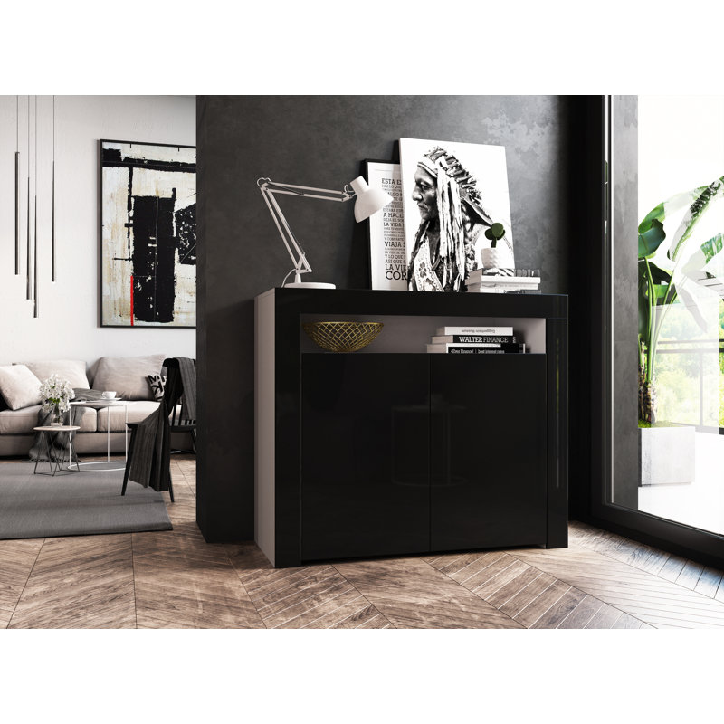 Dina 106.5cm Sideboard, Black, No