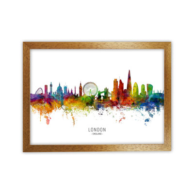 London England Skyline by Michael Tompsett - Print