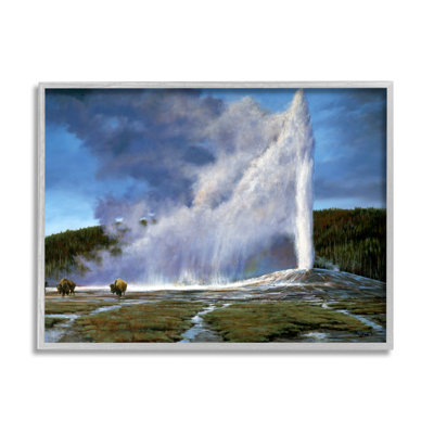 " Old Faithful Geyser Landscape " Color Photography Print