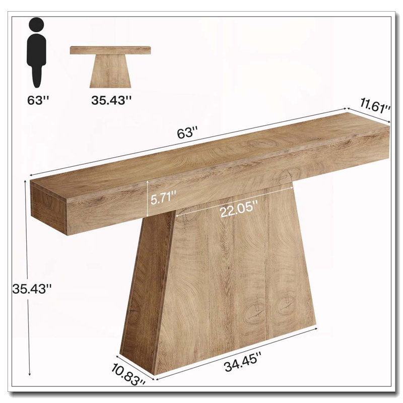 Table de canapé, console pratique, table de vestibule