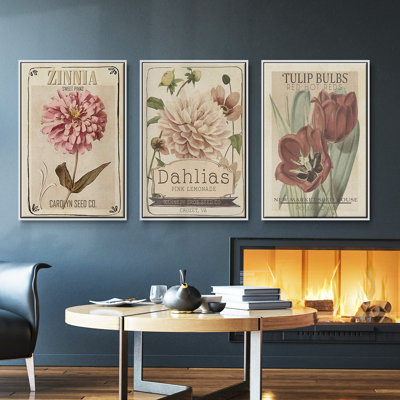 " Vintage Seed Packets II " 3 - Pieces