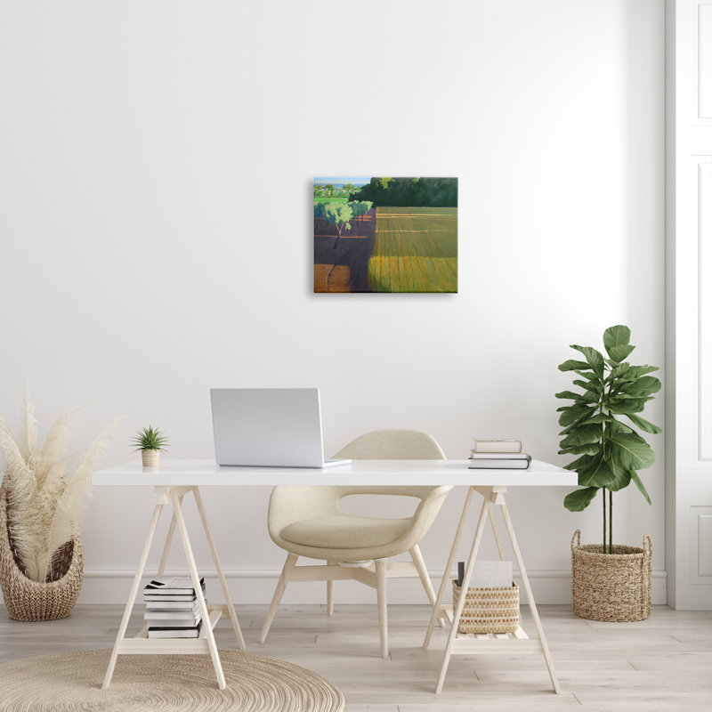 Reproduction sur toile ordonnée «Orchard Farm Land Vast Grassland Field» par Ian Roberts, Toile tendue