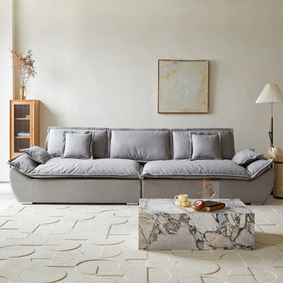Gray Polyester Modular Sofa cushion couch