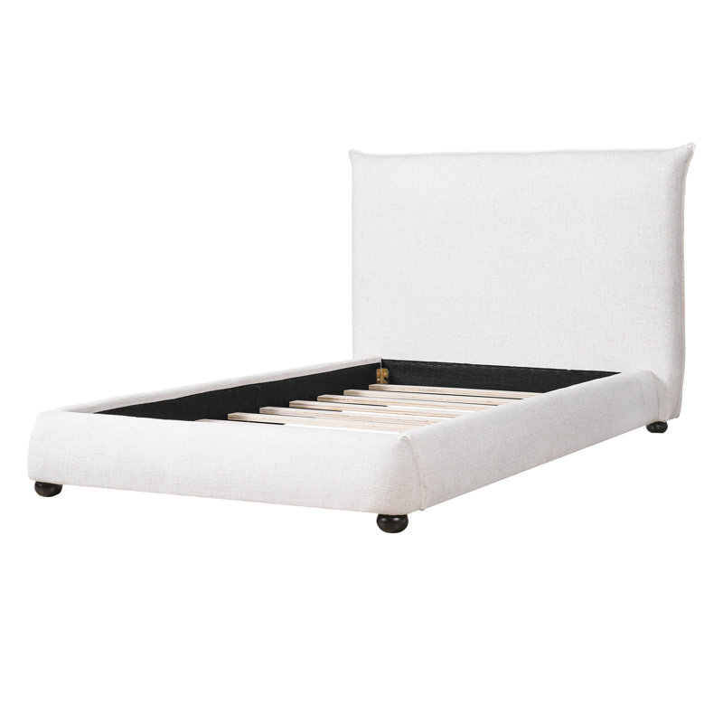 Valoria Upholstered Platform Bed With Pillow-Back Headboard, Twin