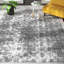 Tapis performance gris / blanc moderne à motif abstrait tissé à la machine Deedra-127413754