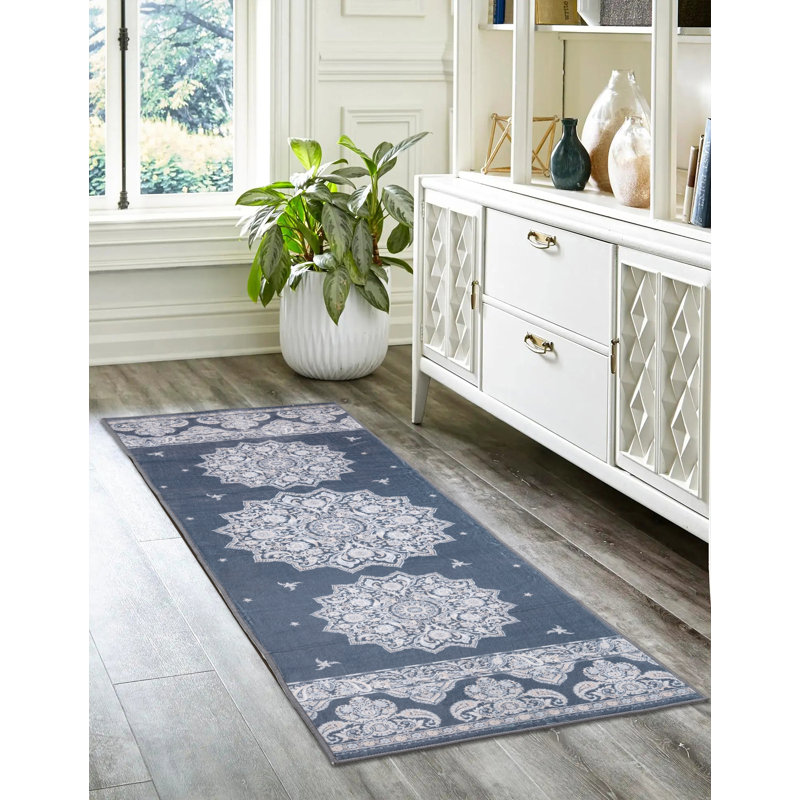Tapis en flanelle Harner, Tapis de couloir 1 pi 8 po x 5 pi