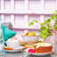 Hand-Printed Crockery Set - Purple - 18pc
