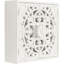 Armoire murale traditionnelle en bois sculpté, blanc