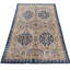 Tapis argenté et bleu noué à la main de haute qualité
