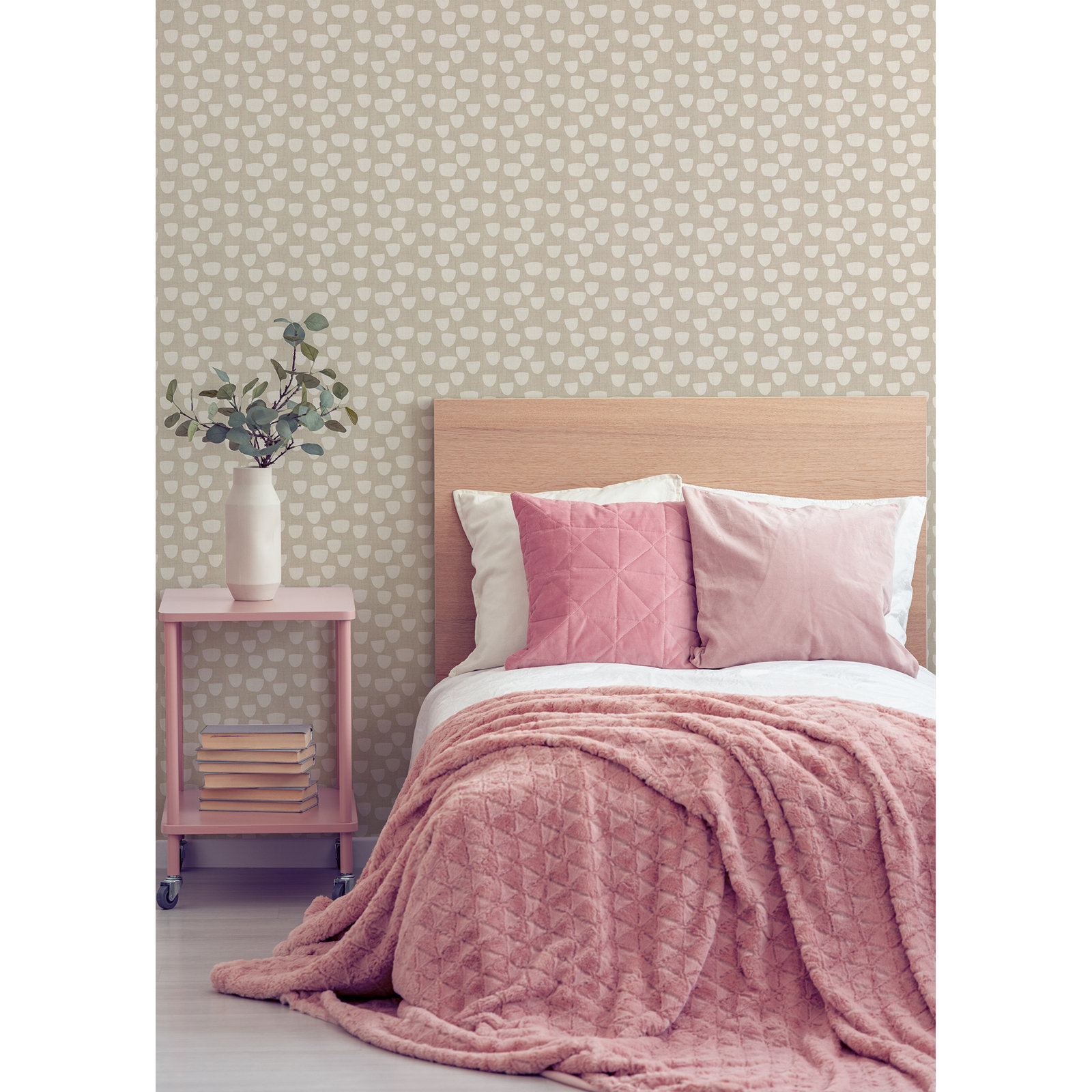 Paper Cups 10' L x 24" W Peel and Stick Wallpaper Roll, Raw Linen, Self-adhesive