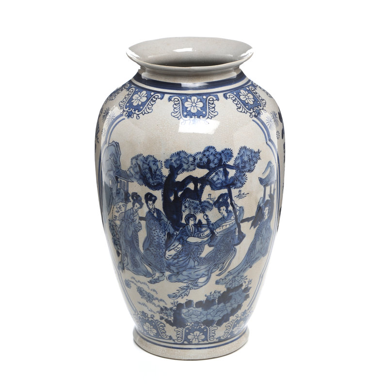 Tung Chi Vase, Blue Ladies