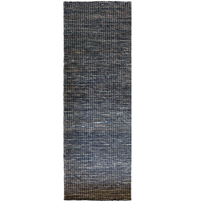Gemini Geometric Area Rug in Black/Blue