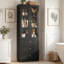 Bibliothèque H 80 "x l 23,6" avec tiroirs en bois et porte en verre-1345603612