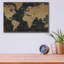«Mappemonde Borderless Black Gold» par Pela Studio, art mural en verre acrylique-1895823128