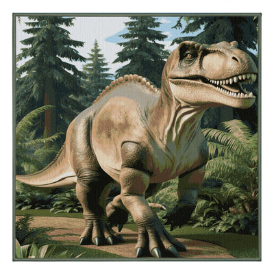 Machine Washable Dinosaurs Green Area Rug