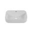 Lavabo de comptoir rectangulaire en céramique (finition blanche) certifié CUPC