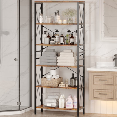 Étagère de rangement à plusieurs niveaux en métal, support de rangement ouvert robuste, unité de rangement autoportante pour usage domestique et commercial pour adultes