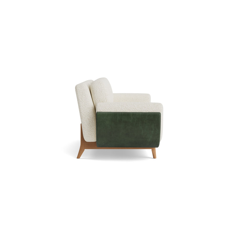 Regatta 90 Sofa, Berber - Cream/Bedford - Evergreen, Natural