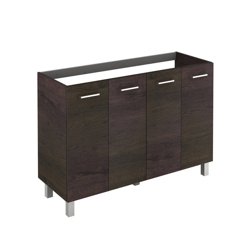 Base de meuble-lavabo double 47,3 po Logic, Wengé
