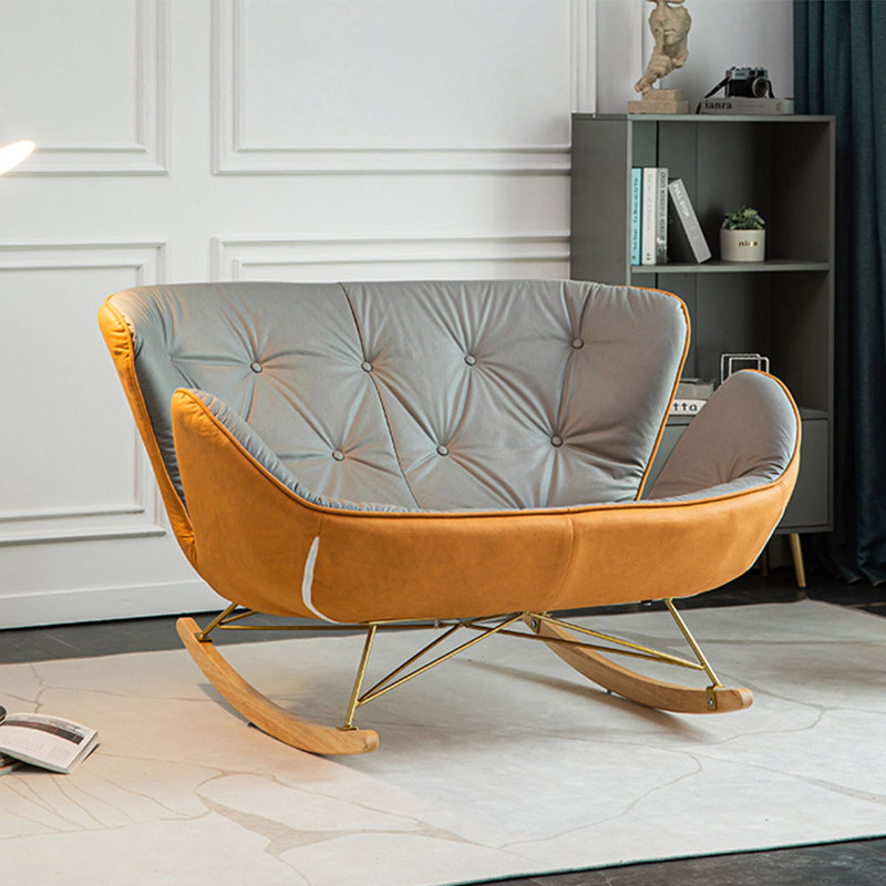 Chaise berçante Fashion, Gris / Orange