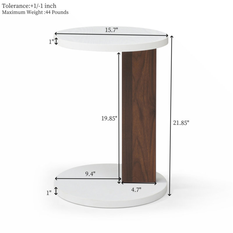 C-Shaped End Table
