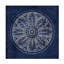 "Rosette VIII Indigo" par Wild Apple Portfolio - impression sur toile tendue-1714004501
