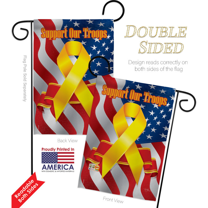 Patriotic Multi-Color Polyester Outdoor Garden Flag 13" x 18.5"