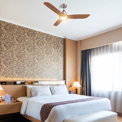 Ventilateur de plafond intelligent 52 po avec télécommande Koa, ensemble d'éclairage inclus, fonctionne avec l'assistant Google et Amazon Alexa, raccourci Siri.