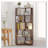 6 Tier Freestanding L-Shaped Corner Bookshelf For Living Room-961769028