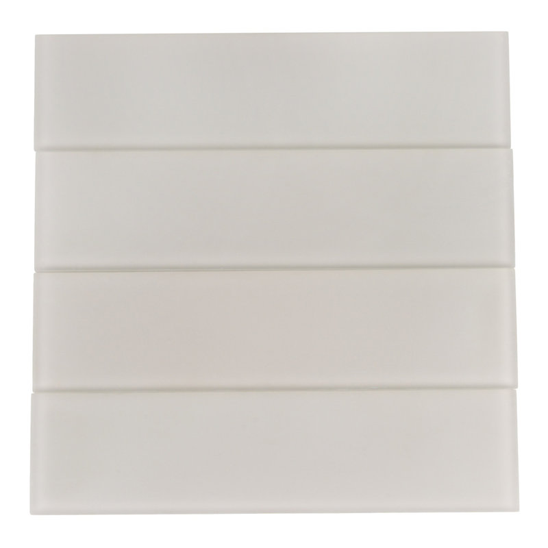 3"X 12" Matte Finished Glass Subway Tile, Warm Greige