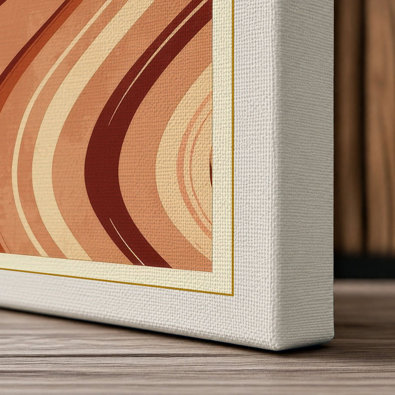 Earth Grain Mid-Century - Wrapped Canvas, 36x24 - 91.4 x 61.0 cm, Cream Border