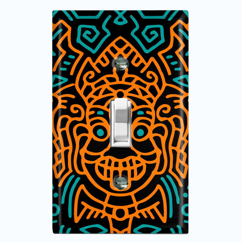 Patterned 1 - Gang Toggle Light Switch Standard Wall Plate