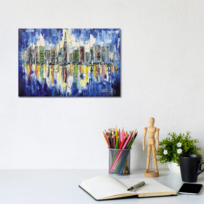 San Francisco Evening Skyline by Lisa Elley - Wrapped Canvas Painting