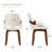 Modern Swivel Upholstered Faux Leather Solid Wood Dining Chairs-13474886
