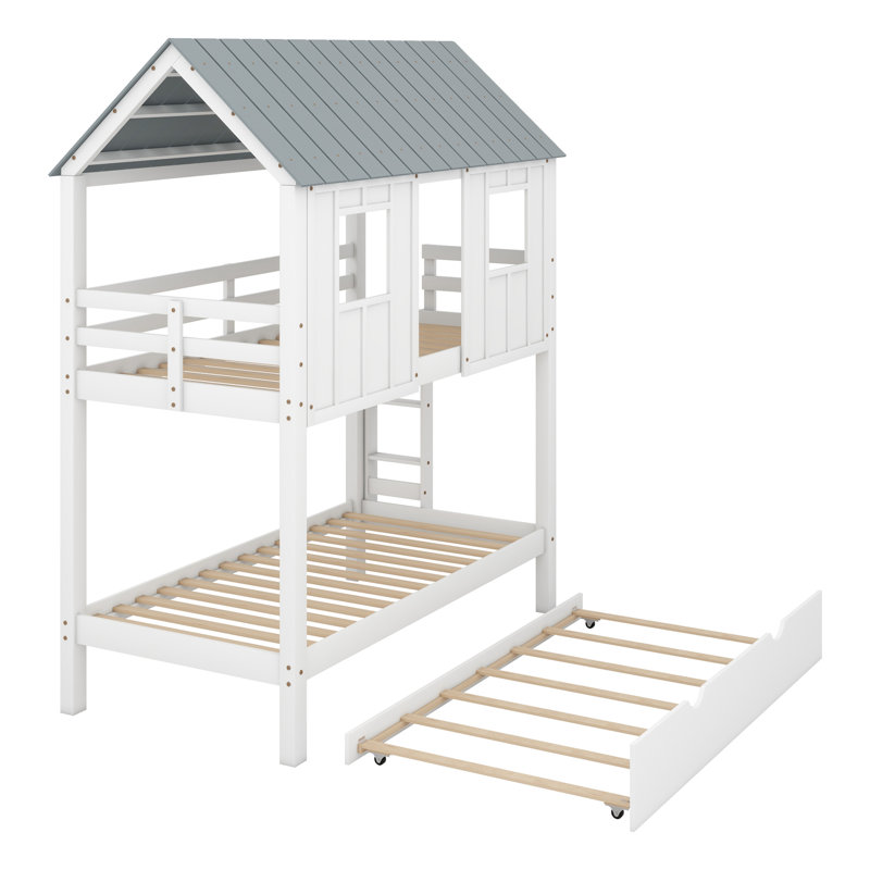 Braedawn Kids Twin Bunk Bed with Trundle