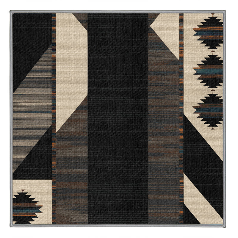  Tapis lavable Mountain Shadow Southwestern, Carré 5 pi