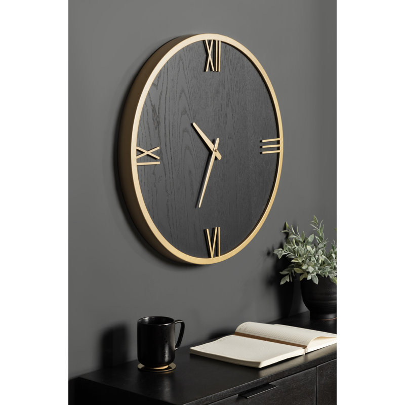Horloge murale Minimal, Noir, noir, noir, noir