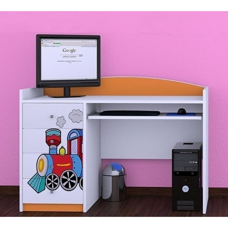 Cayden 125cm Computer Desk, Orange