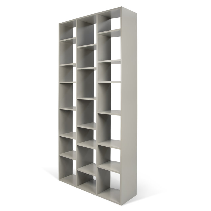 Napolitano Geometric Bookcase, Matte Grey
