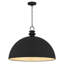 Luminaire suspendu noir mat 4 lumières Braylon