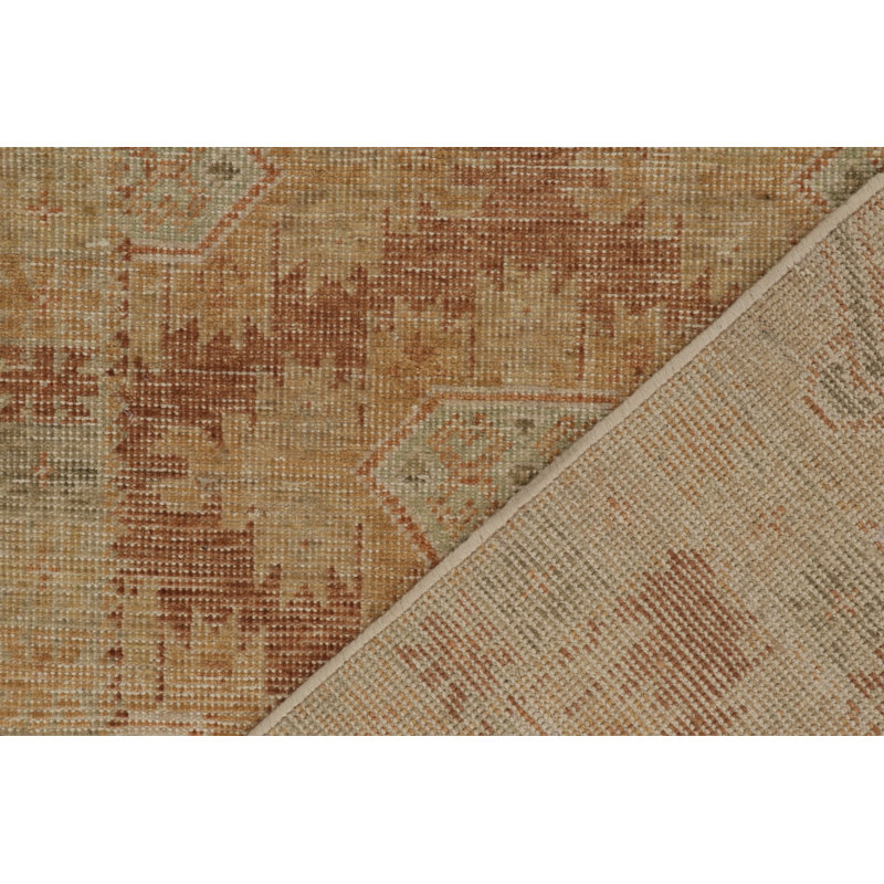 Distressed Homage Hand Knotted Wool Geometric Area Rug, Rectangle 14' x 20'