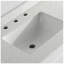 Lavabo de salle de bain rectangulaire encastré en marbre blanc 18,9 po DodreHome