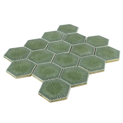 Divine 3 in. Polished Glass Hexagon Mosaic Wall Tile (0.94 Sq. Ft. / Each)