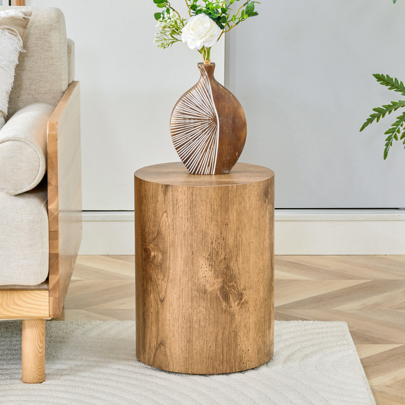 Table basse cylindrique de style industriel