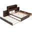 Lit plateforme double, 2 tiroirs, lit gigogne simple et tablettes coulissantes - à construire avec tablettes et tiroirs